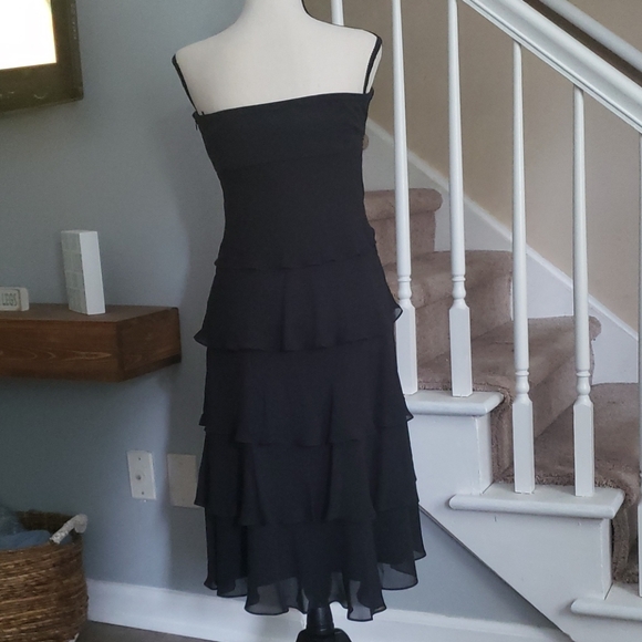 Black Strapless Cocktail Dress - Picture 3 of 3